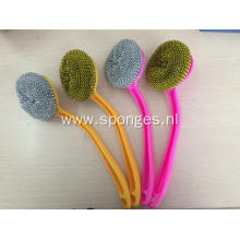 Long handle steel wire cleaning sponge kitchen item